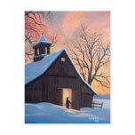 Vermont Snowy Barn Postcard