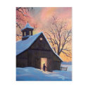 Vermont Snowy Barn Postcard