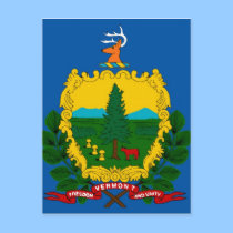 Vermont State Flag Postcard by deesbasenjis Vermont State Flag Postcard