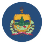 Vermont State Flag Round Stickers