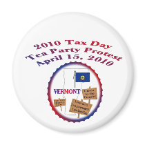 Vermont Tax Day Tea Party Protest Magnets