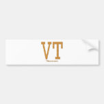 Vermont VT brown Bumper Stickers