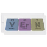 Vern as Vanadium Erbium Nitrogen Rack Card Template