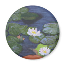 "Verneer's Waterlilies" magnets by susanpaynetrutna "Verneer's Waterlilies" magnets