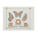 Verneuil  Art Nouveau Butterflies Postcards