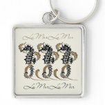 Verneuil Art Nouveau Seahorse Keychain Key Ring