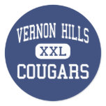 Vernon Hills - Cougars - High - Vernon Hills Round Sticker