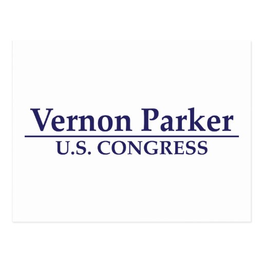 Vernon Parker U.S. Congress Post Card