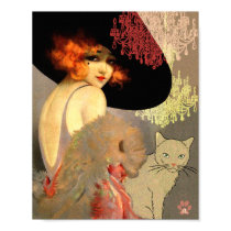 Veronica Cat and Chandelier Poster or Print