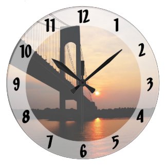 Verrazano Bridge at Dawn Wallclocks