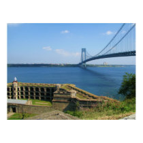 Verrazano bridge from St. Island to Brooklyn, NYC posters