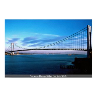 Verrazano-Narrows Bridge, New York, U.S.A. Print