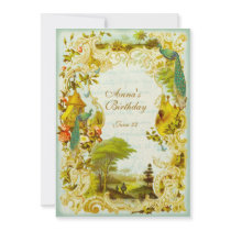 Versailles Peacock Garden Wedding or Event Personalized Invite