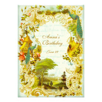 Versailles Peacock Garden Wedding or Event invitations