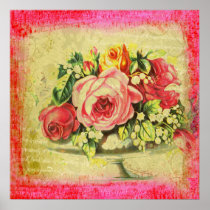 Versailles Roses Large Poster Print