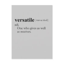 Versatile (definition) postcards