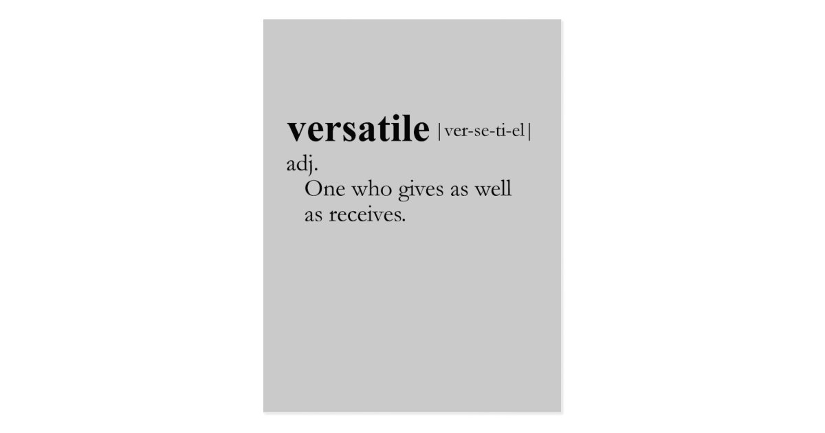 Versatile Definition Postcard Zazzle