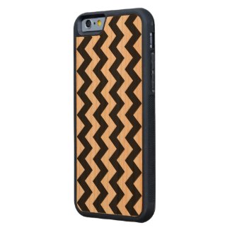 Vertical Black and White Zigzag Cherry iPhone 6 Bumper Case