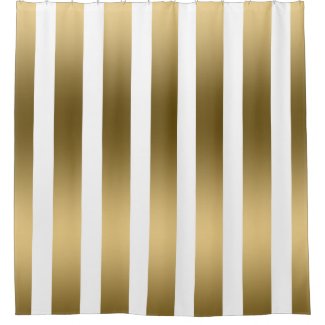 Vertical Gold And White Stripes