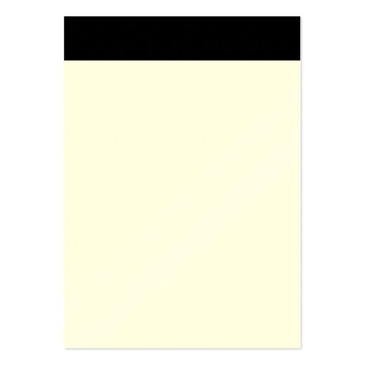 Vertical Header - Black with White (Cream Card) Business Card Templates (back side)