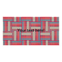 vertical horizontal lines pattern personalized photo card