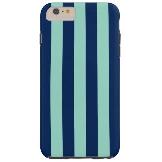 Vertical Navy and Light Green Stripes