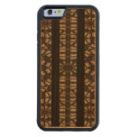 Vertical Stripes Tribal Print Carved® Cherry iPhone 6 Bumper