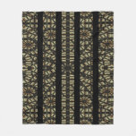 Vertical Stripes Tribal Print Fleece Blanket