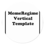Vertical Template Round Sticker