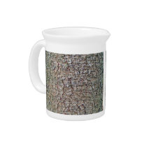 Vertical texture of tree bark beverage pitcher
