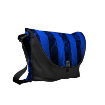 Verticle stripe punk black and purple design messenger bag