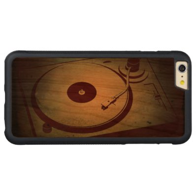 Very Cool Grunge Retro Record Player Turntable Carved® Cherry iPhone 6 Plus Bumper Case