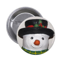 Very Cute Snowman Button
