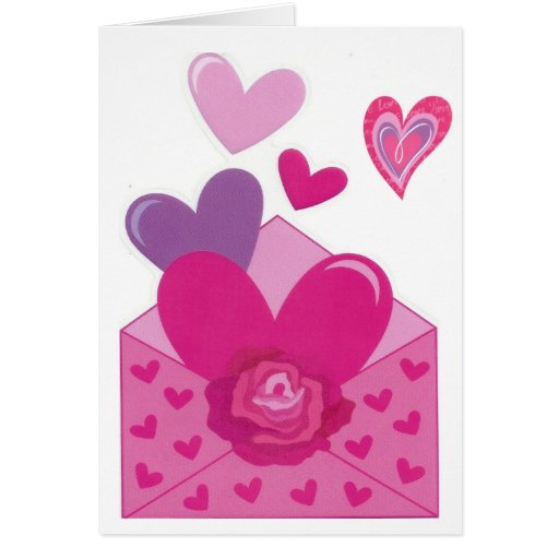Very cute Valentine card with lots of Hearts | Zazzle