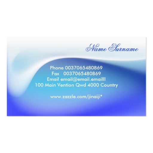 very elegant beautiful soft business cards (front side)