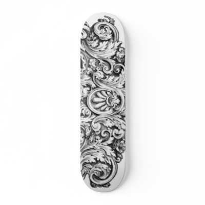Very Elegant Scrollwork Skateboard by scrollworkcrazy