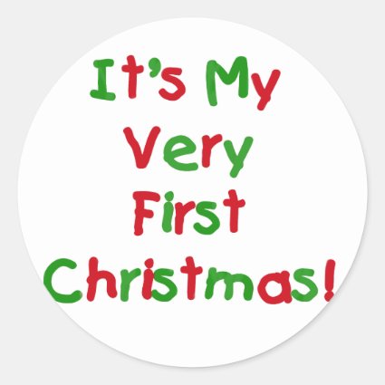 Very First Christmas Tshirts and Gifts Stickers
