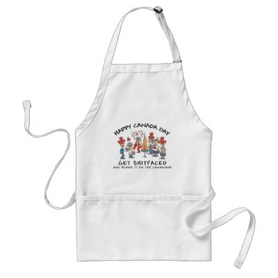 Very Funny Happy Canada Day Apron by Canada_Day_TShirts