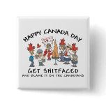 Very Funny Happy Canada Day Pin
