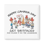 Very Funny Happy Canada Day magnets