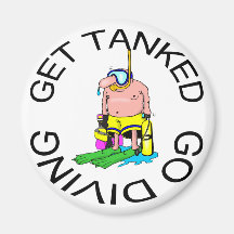 Very Funny SCUBA Diving Magnets