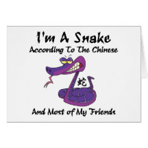 Very Funny Year of The Snake Greeting Cards