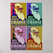 Very Gradual Change (Darwin/Obama) Posters