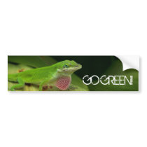 Very Green Lizard, GO GREEN! bumper stickers