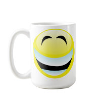 VERY HAPPY SMILEY FACE mugs