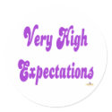 Very High Expectations Purple stickers by sayingsentral Very High Expectations Purple stickers