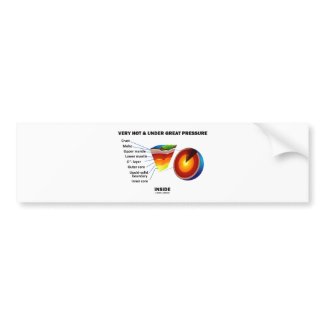 Very Hot & Under Great Pressure Inside (Earth) bumpersticker