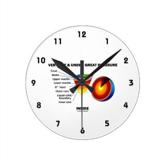 Very Hot & Under Great Pressure Inside (Earth) Round Wall Clock