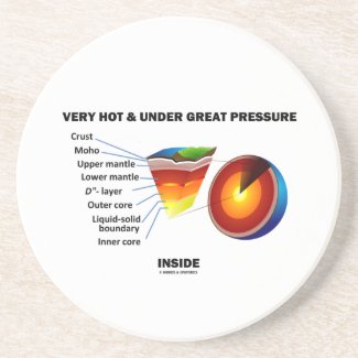 Very Hot & Under Great Pressure Inside (Earth) Beverage Coaster