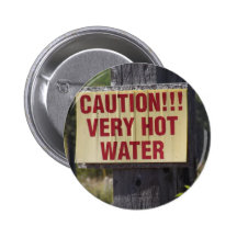 Very Hot Water Sign Pin